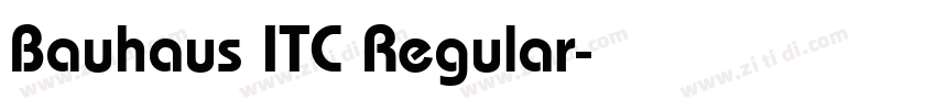 Bauhaus ITC Regular字体转换